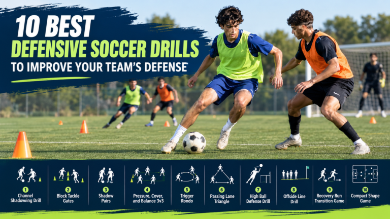 10 best defensive soccer drills to improve team defense and tackling skills